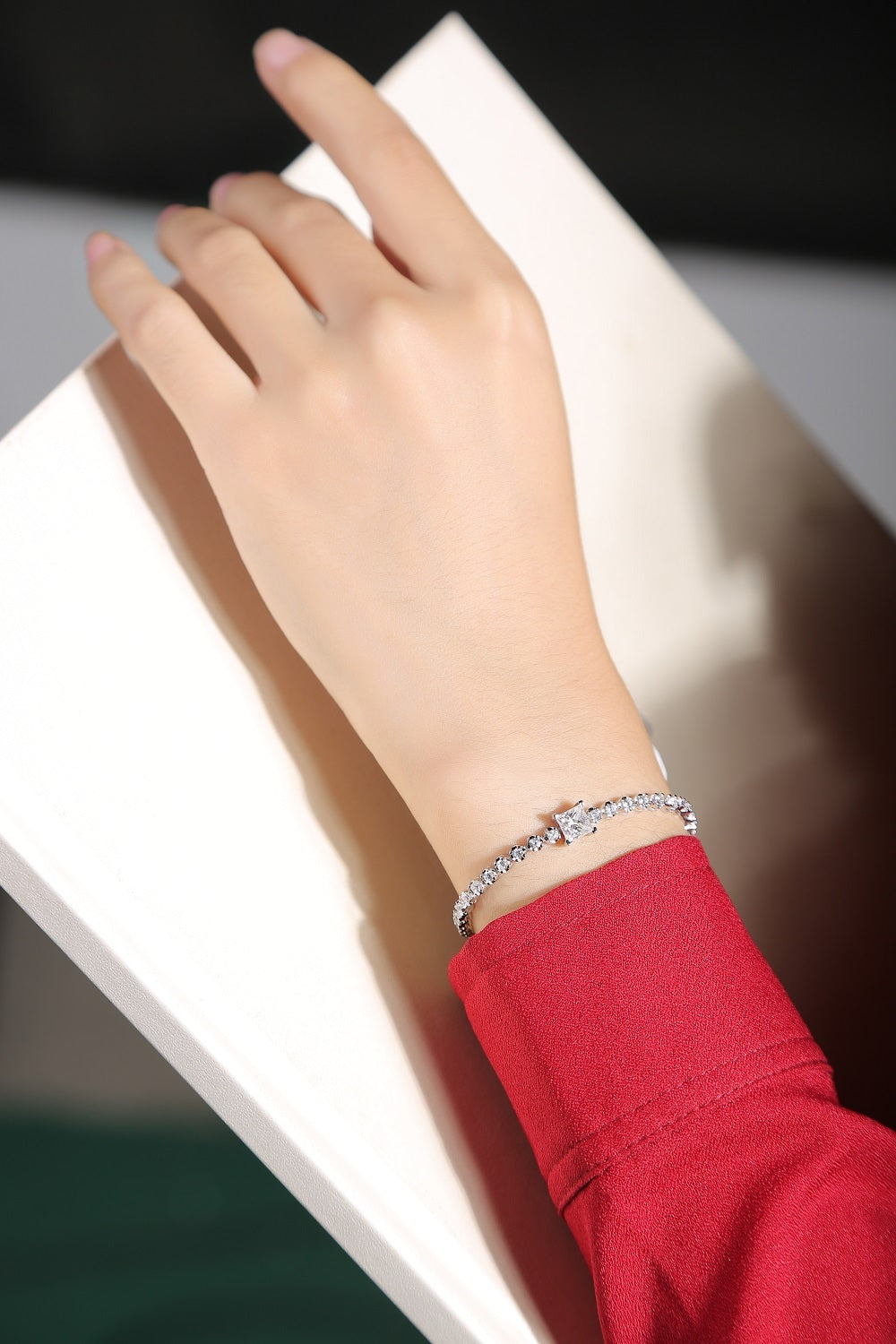 Moissanite Square Princess Cut Bracelet