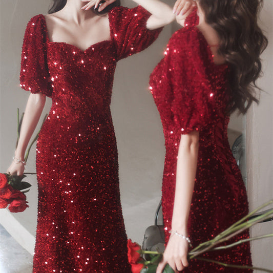 Sequined Evening Gown for Christmas