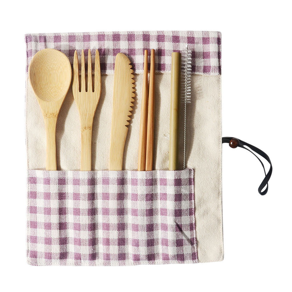 Portable Bamboo Tableware Set