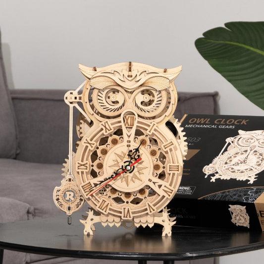 Robotime Wooden Puzzle Owl Clock