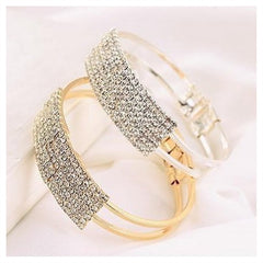 Multi-row Rhinestone Cuff Bracelet