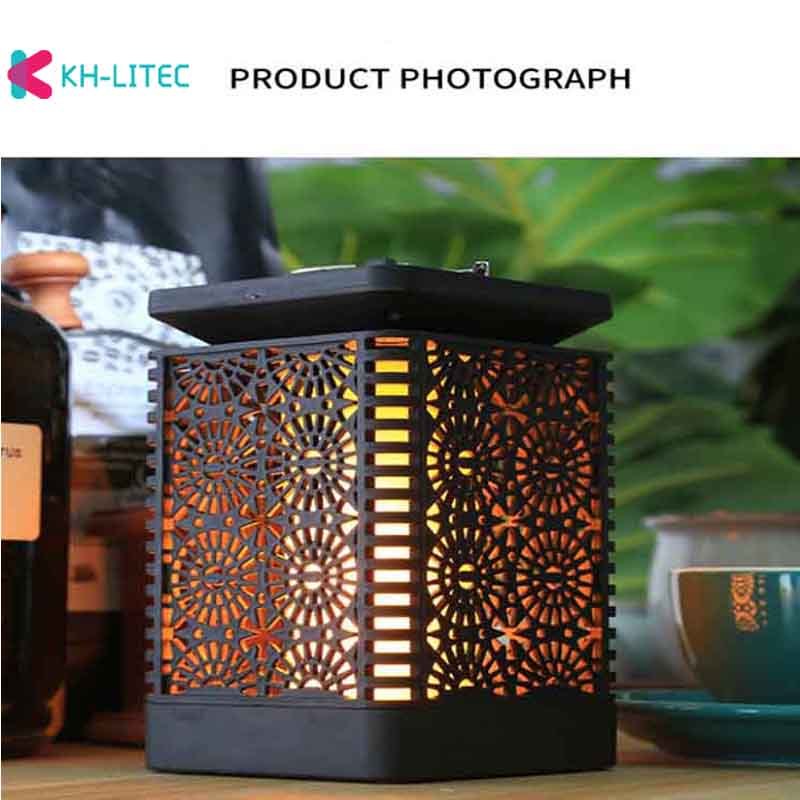 Solar Flickering Flame Effect LED Lantern