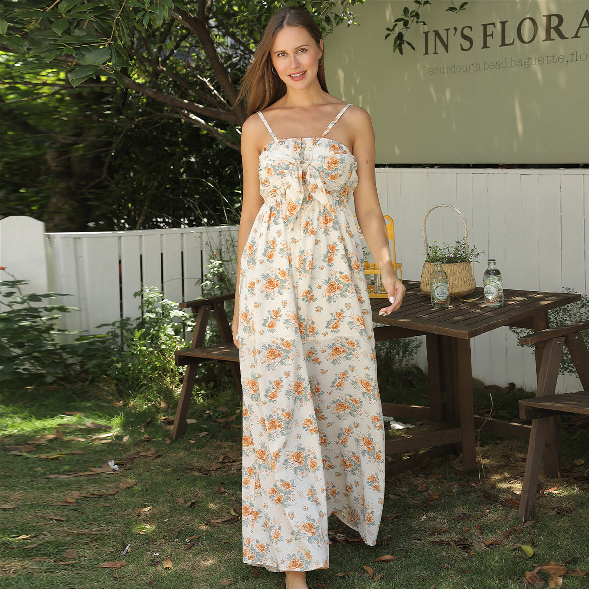 Sleeveless Floral Print Jumpsuit