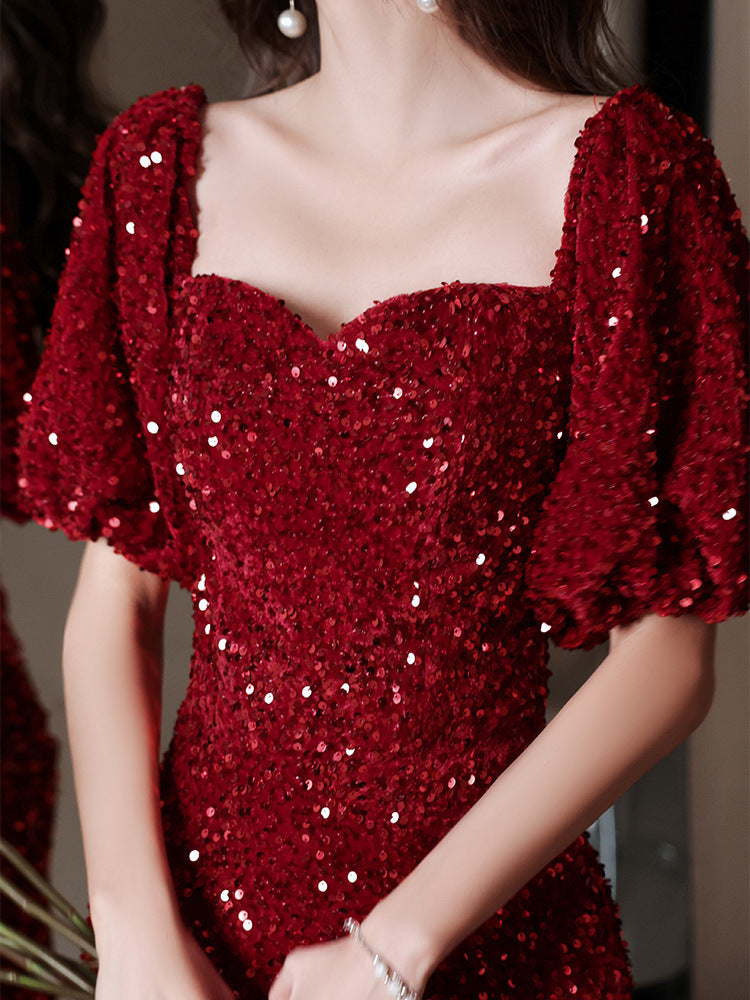 Sequined Evening Gown for Christmas