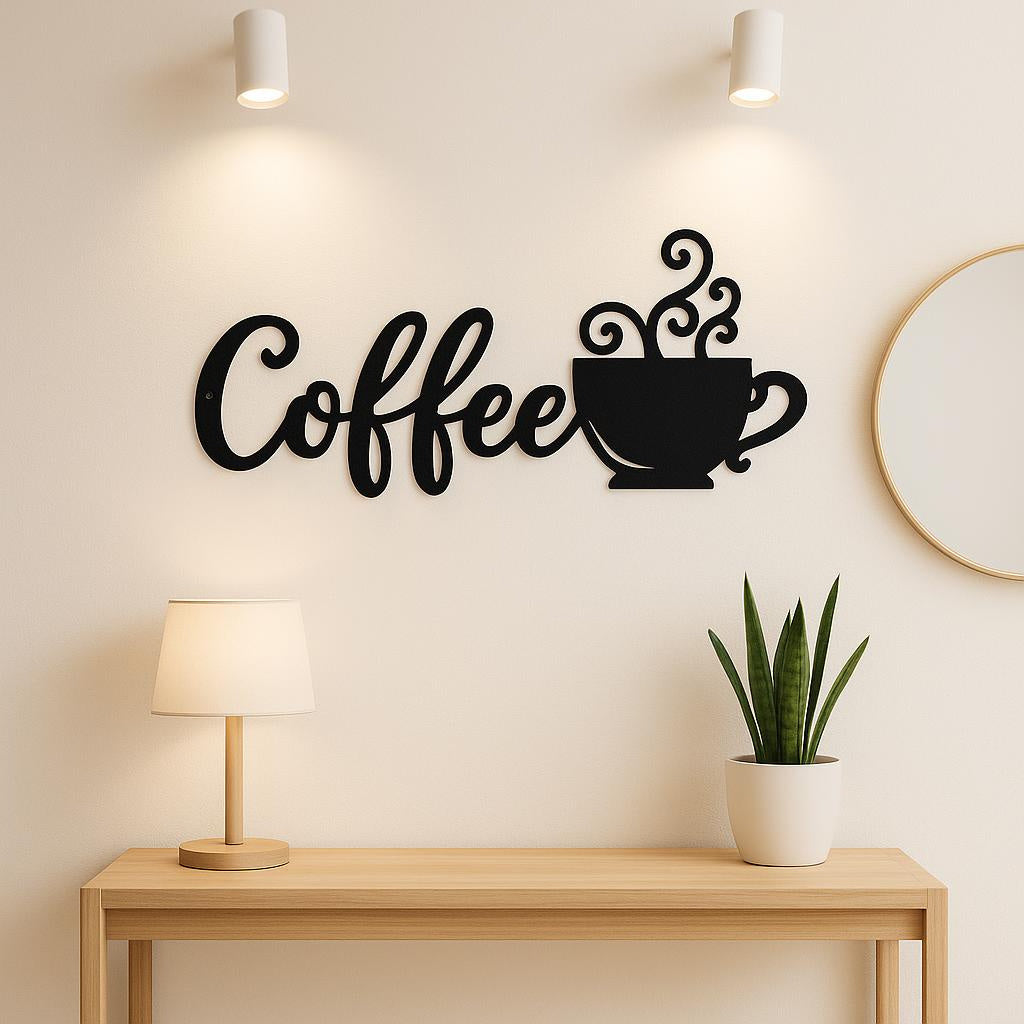 Coffee Theme Metal Wall Decor Sign