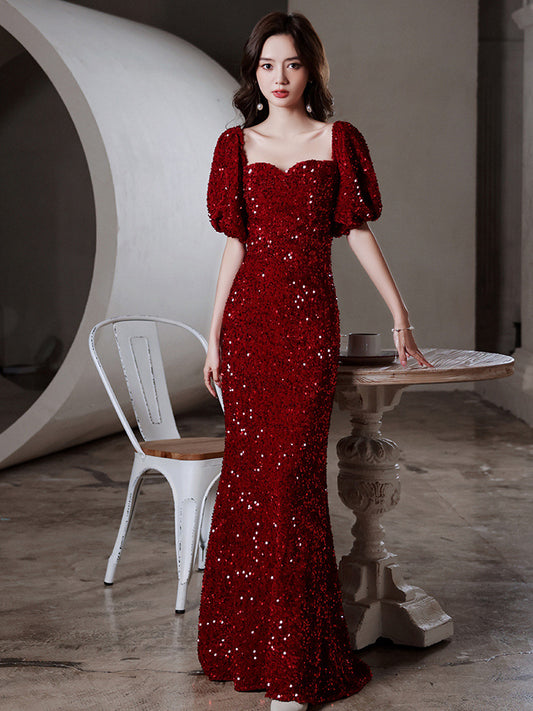 Sequined Evening Gown for Christmas