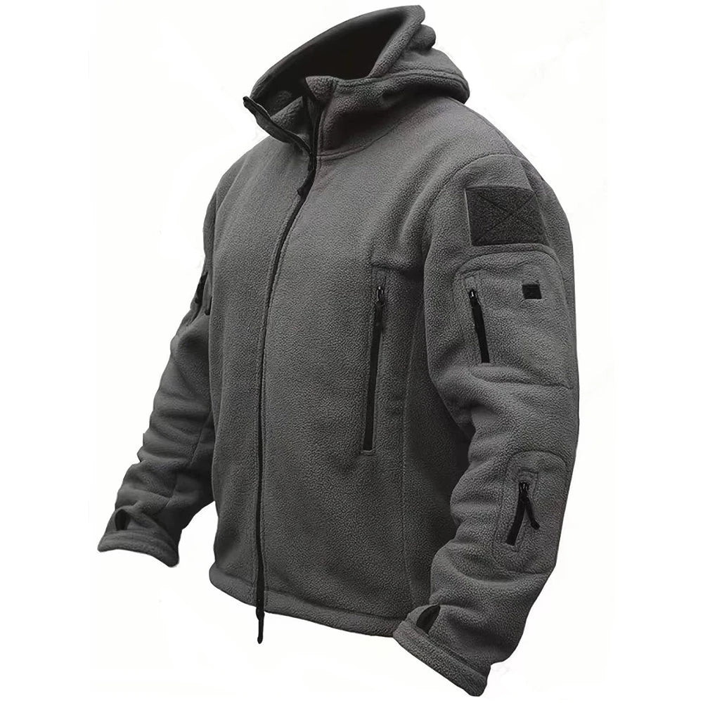 US Military Winter Thermal Fleece Tactical Jacket Hooded Coat