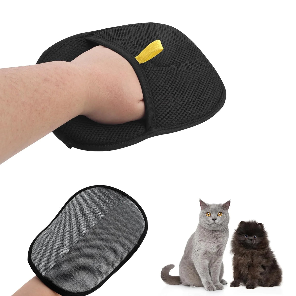 Pet Hair Removal Gloves Reusable Double-Sided Grooming