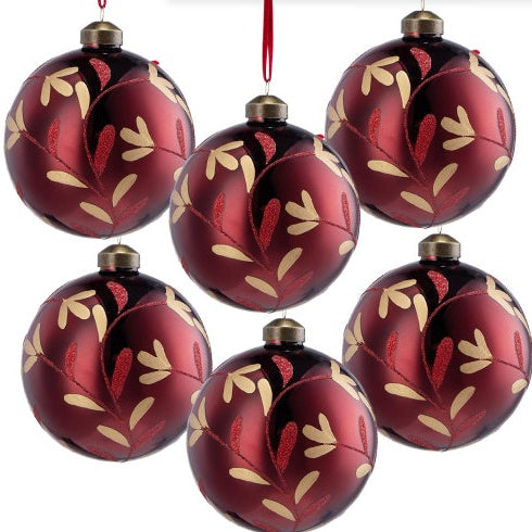 D3.9 Christmas Ball Ornaments [Set Of 6] [free shipment & 3-5 days delivery]