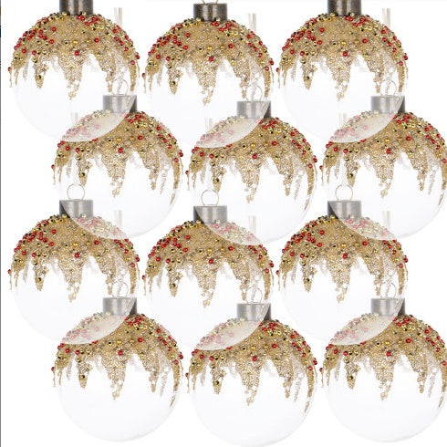 D3 Christmas Ball Ornaments [Set of 12] [free shipping and 3-5 days shipping]